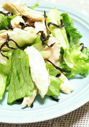 ✿簡単♪ささみとレタスの塩昆布あえ✿-レシピのメイン写真