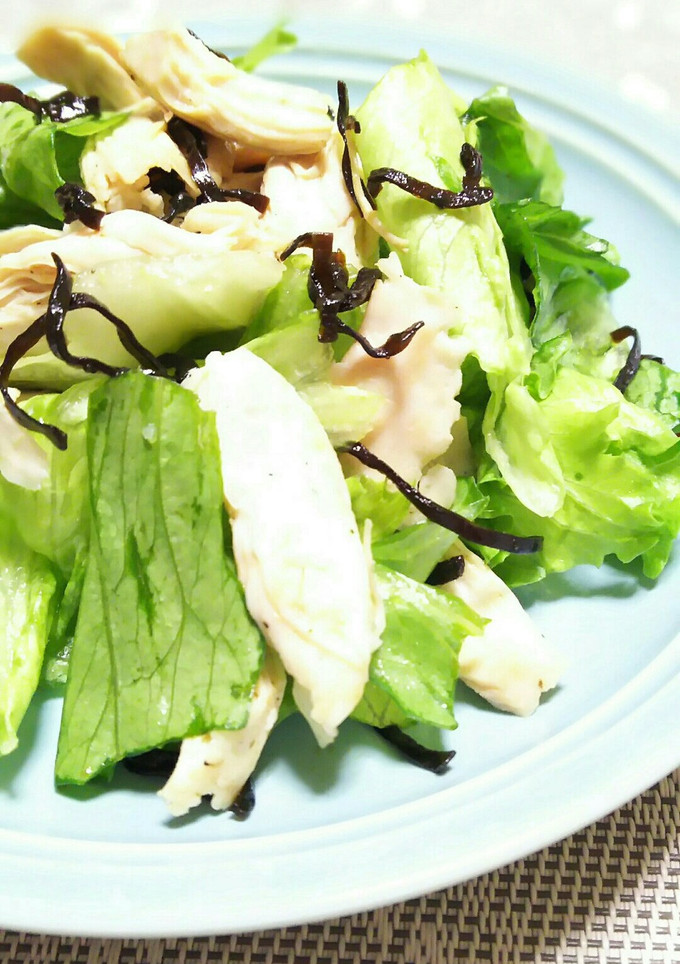 ✿簡単♪ささみとレタスの塩昆布あえ✿-レシピのメイン写真