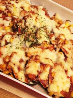 簡単!ナスのピザ風チーズ焼き-レシピのメイン写真