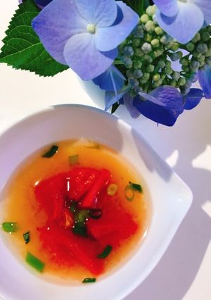 トマトDEかんたん♬洋風味噌汁♡-レシピのメイン写真