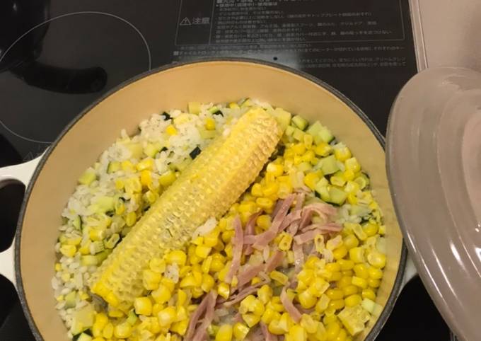 クリアランス とうもろこしご飯 もち麦 フライパン