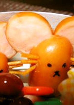 キャラ弁　ウインナーのおかず　ねずみ-レシピのメイン写真
