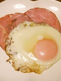 ハムエッグ-レシピのメイン写真