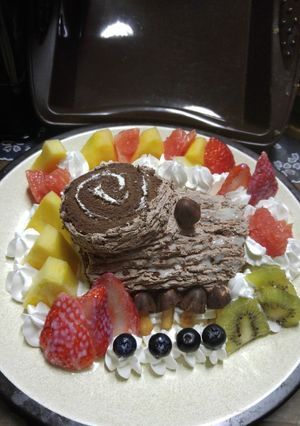 簡単♪ブッシュ・ド・ノエル-レシピのメイン写真