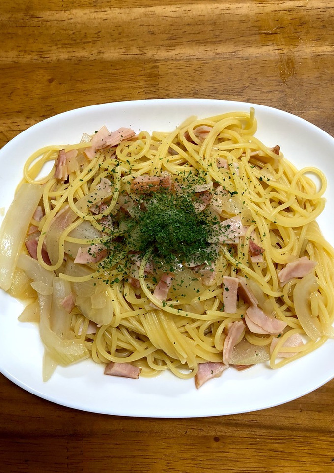玉ねぎとハムの和風パスタ-レシピのメイン写真