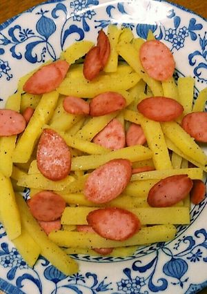 魚肉ソーセージとスティックポテト-レシピのメイン写真
