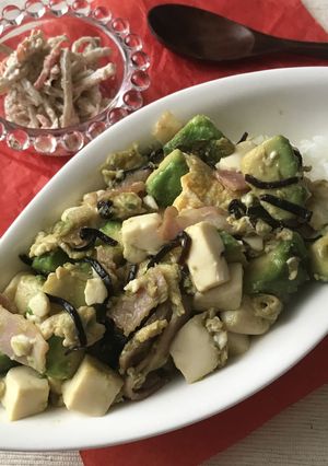 お一人様ランチ♡アボカドベーコン豆腐丼♪-レシピのメイン写真