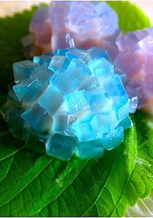 紫陽花の和スイーツ-レシピのメイン写真