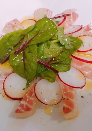 【簡単】鯛とラディッシュのカルパッチョ-レシピのメイン写真