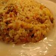 カレーピラフのシチューがけ