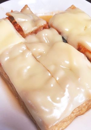 5分！コクうま！厚揚げのキムチーズかけ-レシピのメイン写真