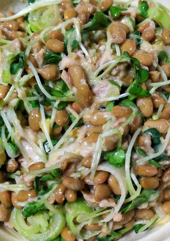 簡単！ツナとカイワレの納豆和え-レシピのメイン写真