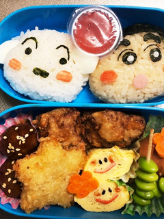息子弁当♥運動会総練習クレしん弁当!-レシピのメイン写真