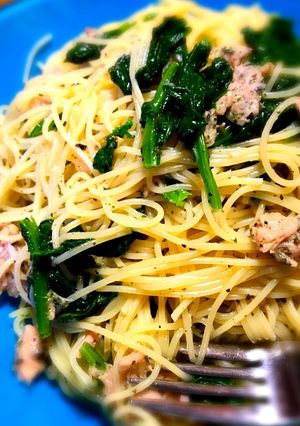 ツナとほうれん草のカッペリーニ-レシピのメイン写真