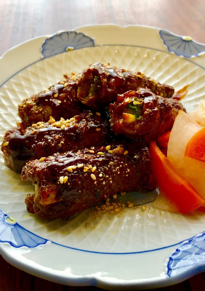 牛肉ネギ巻きの味噌照り焼き＊簡単・弁当-レシピのメイン写真
