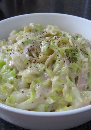 市販のホワイトソースでクリームパスタ♪-レシピのメイン写真