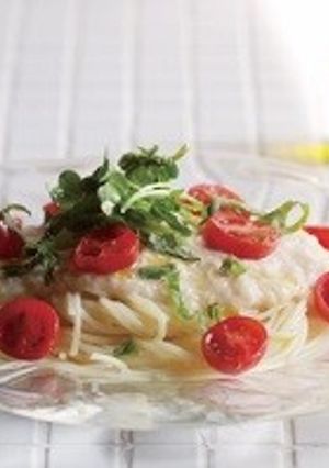ミニトマトと山芋とろろの冷製パスタ-レシピのメイン写真