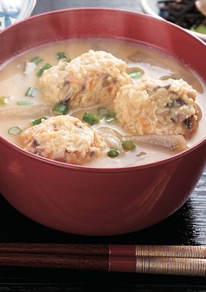 しいたけと鶏つみれの味噌汁-レシピのメイン写真