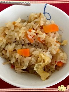 なめたけの炊き込みご飯-レシピのメイン写真