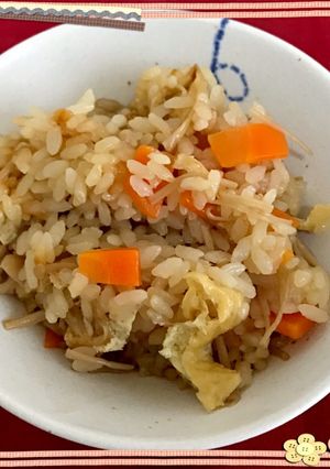 なめたけの炊き込みご飯-レシピのメイン写真