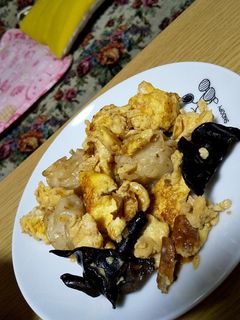 エビシューマイとキクラゲの中華卵炒め-レシピのメイン写真