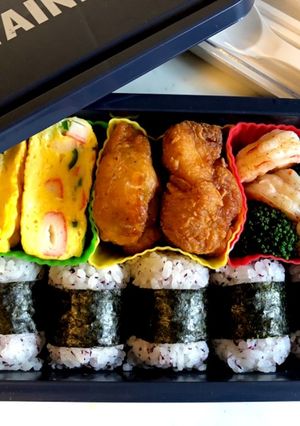 中学生弁当日記（俵型おにぎり②編）-レシピのメイン写真