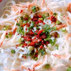 鹹豆漿風♪薬味たっぷり冷やしうどん♪-レシピのメイン写真