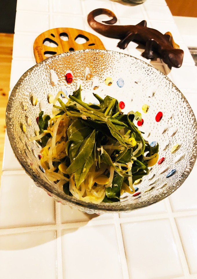 お茶の葉とツナとモヤシのおひたし-レシピのメイン写真