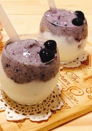 ブルーベリーとバナナのアイスシェイク♡-レシピのメイン写真