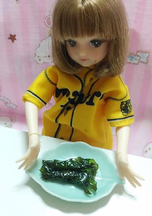 リカちゃんサイズ♡野球シリꕤ楽天しそ巻き-レシピのメイン写真