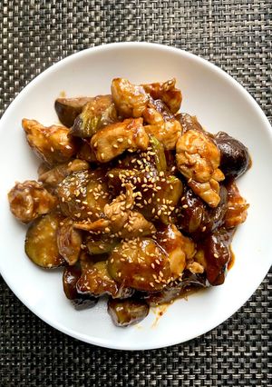 鶏と茄子の麻辣黒酢炒め-レシピのメイン写真