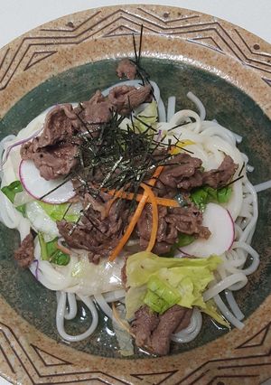 超簡単!牛肉サラダうどん-レシピのメイン写真