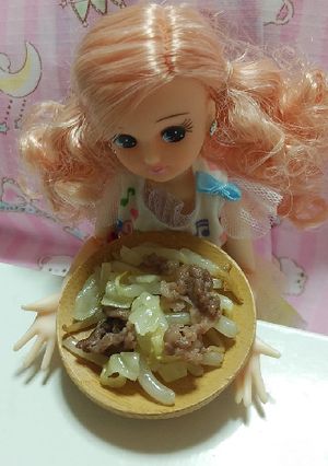リカちゃんサイズ♡野球シリꕤ野菜炒め*-レシピのメイン写真