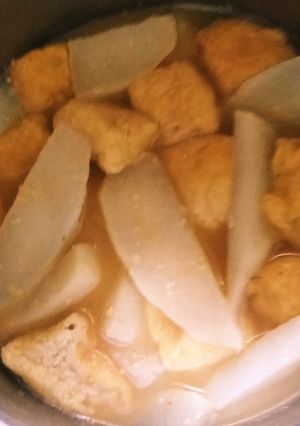 大根と油揚げの煮物(味噌味)-レシピのメイン写真