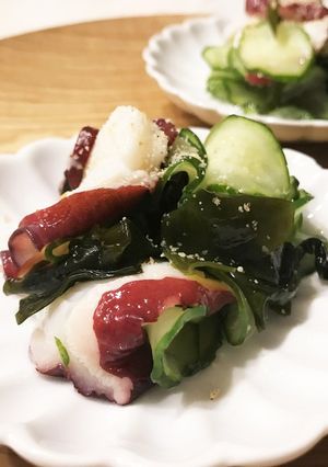 たこときゅうりのオリーブオイル酢の物-レシピのメイン写真