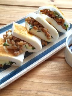 はんぺんの納豆シソチーズ挟み焼き-レシピのメイン写真