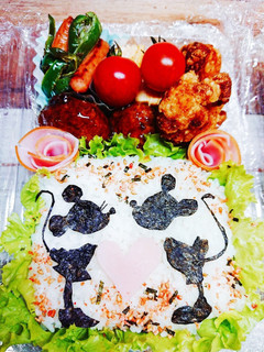 ディズニー☆ミッキー&ミニー☆キャラ弁☆-レシピのメイン写真