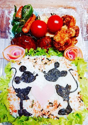ディズニー☆ミッキー&ミニー☆キャラ弁☆-レシピのメイン写真
