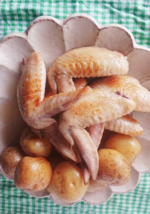 手羽先と新じゃがのカンタン酢焼き-レシピのメイン写真