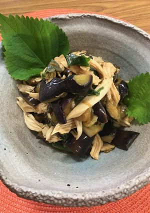 ナスと鶏肉のさっぱり和え【JA福岡市】-レシピのメイン写真