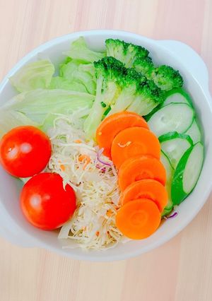 無水調理！フライパンで簡単温野菜サラダ-レシピのメイン写真