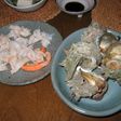 伊勢海老のボイル、サザエのつぼ焼き