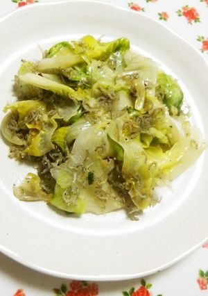 簡単ヘルシー♪レタスとジャコの炒め物☆-レシピのメイン写真