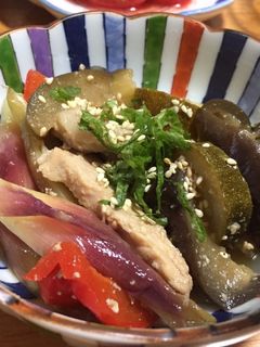 鶏胸肉と夏野菜の酢煮-レシピのメイン写真