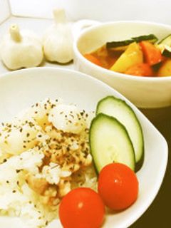 丸ごとにんにく炊き込みご飯-レシピのメイン写真