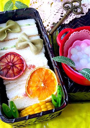 タピオカドリンク付きサンドイッチ弁当-レシピのメイン写真