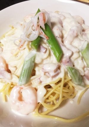 我が家のクリームパスタ-レシピのメイン写真