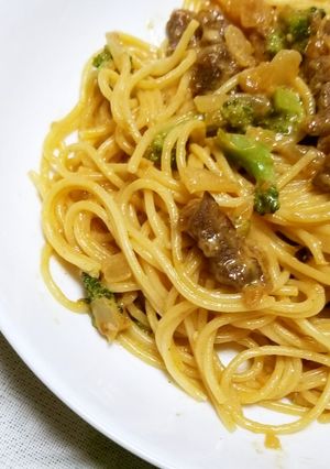 ハラミとブロッコリーｄｅ激うまパスタ-レシピのメイン写真