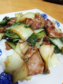 夏バテ予防!簡単★青梗菜と豚肉の旨み炒め-レシピのメイン写真