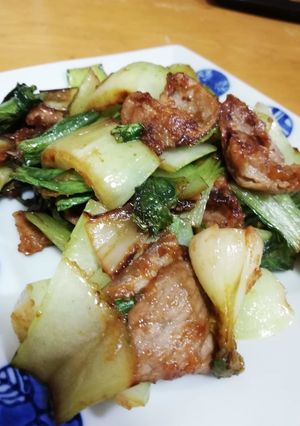 夏バテ予防！簡単★青梗菜と豚肉の旨み炒め-レシピのメイン写真